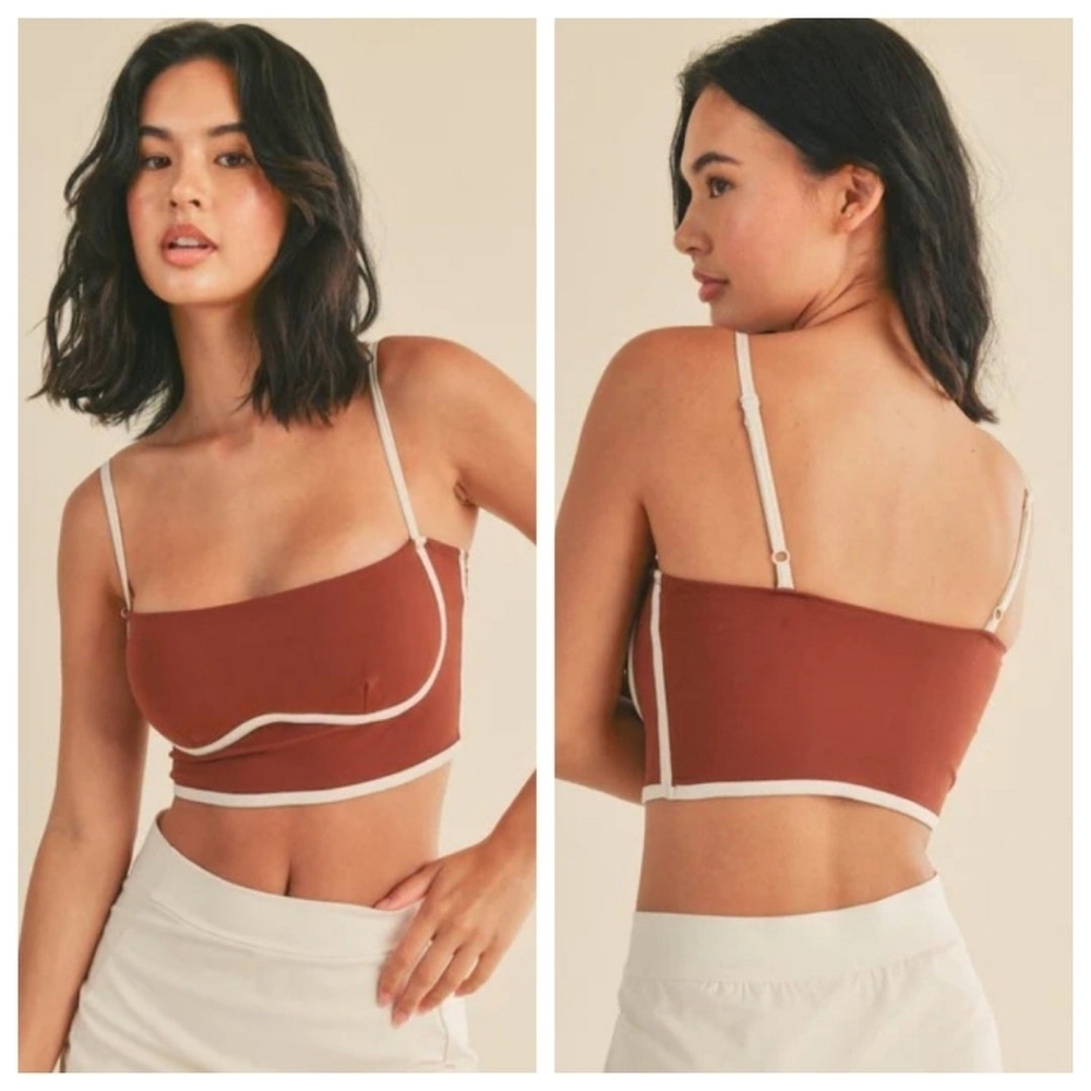 KIMBERLY C - SCULPTING BRA TANK - CINNAMON